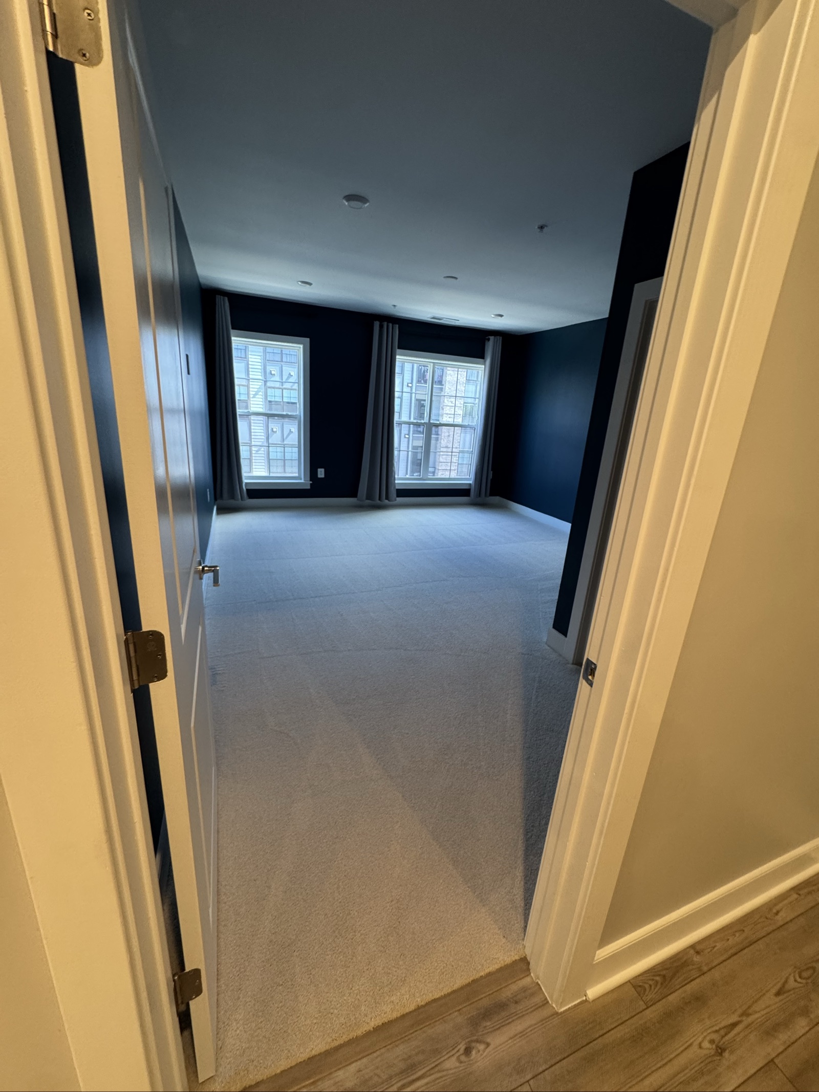 Woman mopping the floor of a cozy living room