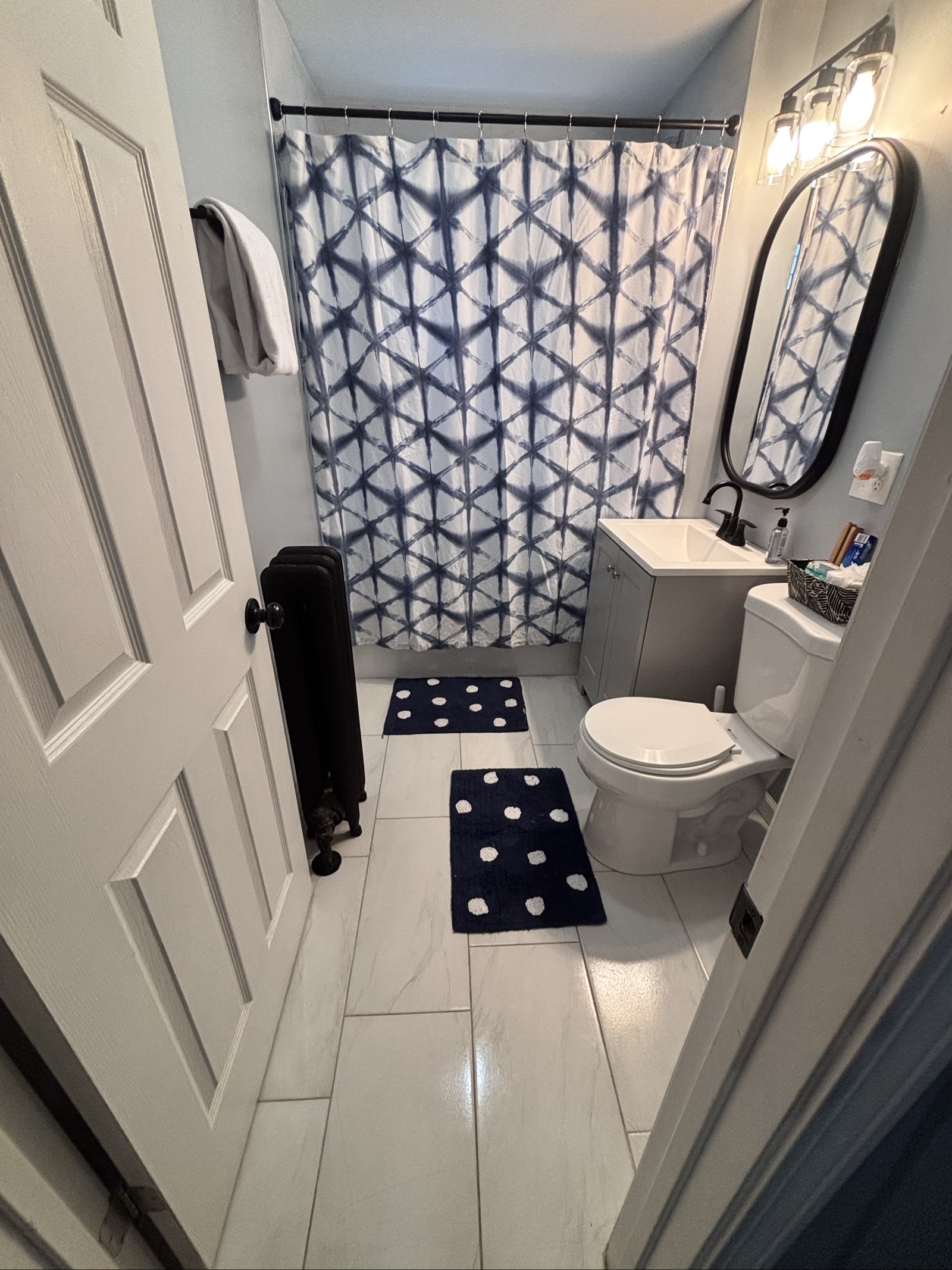Gleaming bathrooms